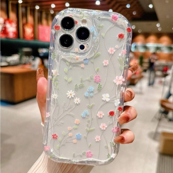 Other - ⚠️Clearance iPhone 15/Pro/Pro Max Clear floral Phone Case